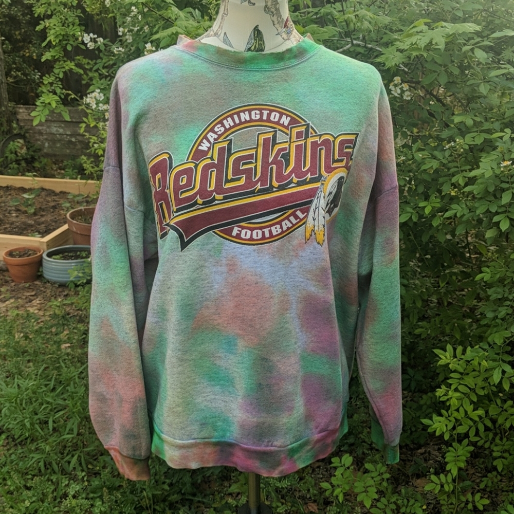 Vintage Washington Redskins sweatshirt, tie-dye xl